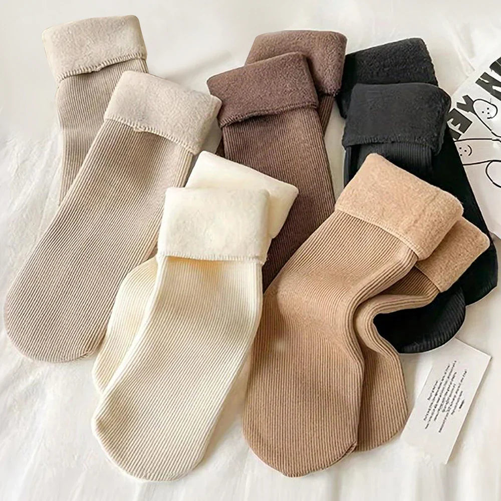 5/10/20 Pairs Women’s Winter Warm Socks — Thick Thermal Cashmere Wool Short Socks for Boots & Home