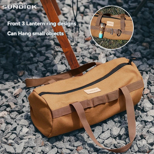 Cylinder Handheld Storage Bag – Large Capacity Thickened Camping Tent Peg and Tool Organizer Bag