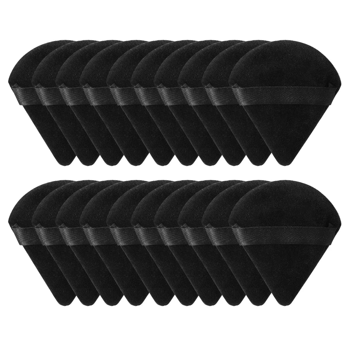 10/20PCS Triangle Velvet Powder Puffs – Mini Face Makeup Sponges, Washable & Lightweight Cosmetic Tools