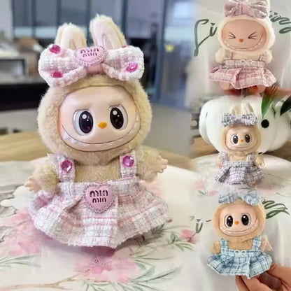 17cm Mini Plush Doll Clothes — Kpop EXO Labubu Idol Outfit Accessories Gift