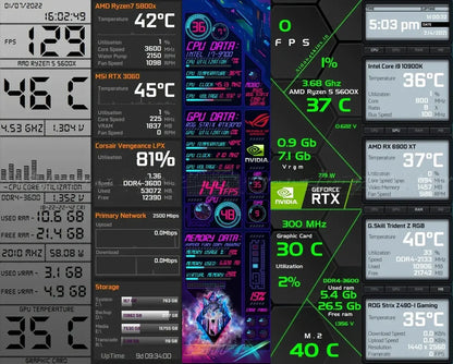 8.8 Inch Long Strip LCD Screen – 1920x480 HD-MI Driver Board Secondary Monitor for CPU, GPU, SSD Information with AIDA64 Sub Display