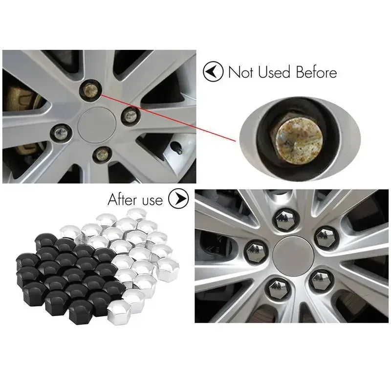20PCS Car Wheel Nut Caps – Anti-Rust Tire Bolt Covers, 17/19/21mm Hub Protection & Exterior Decoration