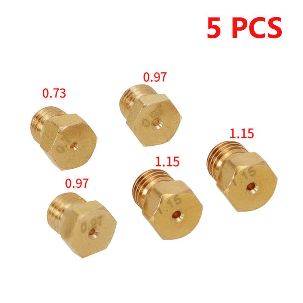 5PCS Burner Gas Conversion Kit – M6 X 0.75 Thread Nozzles for Natural Gas to LPG Hob, Kitchen Parts