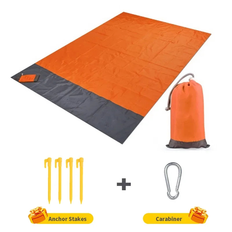 Waterproof Folding Beach Mat – Lightweight Pocket Blanket for Outdoor Picnic, Camping, and Beach