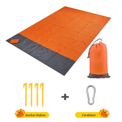 Waterproof Folding Beach Mat – Lightweight Pocket Blanket for Outdoor Picnic, Camping, and Beach