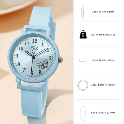 Women’s Silicone Strap Quartz Watch – Casual Wristwatch Gift for Ladies