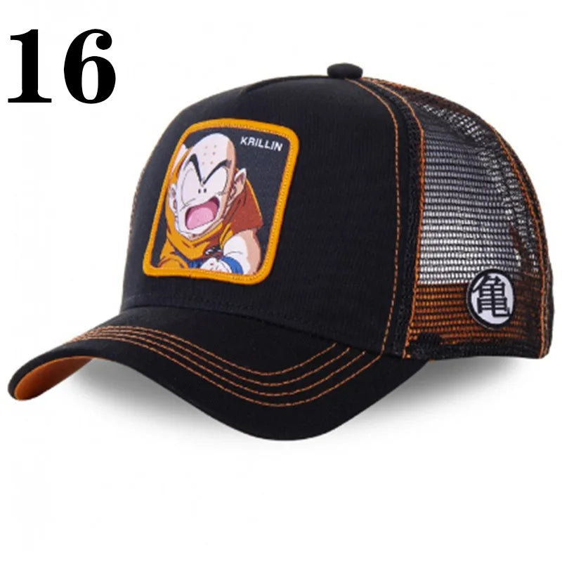 Dragon Ball Anime Baseball Cap - Goku Vegeta Buu Mesh Hip Hop Hat for Summer Casual Wear