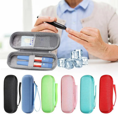 Portable Solid Color Insulin Cooling Bag – Glaciated Cold Storage Medicine Travel Pocket, Cooler Pen Bag Pack