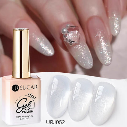 UR SUGAR 15ml Jelly Gel Polish - Milky White Translucent UV Soak Off Nail Art Varnish