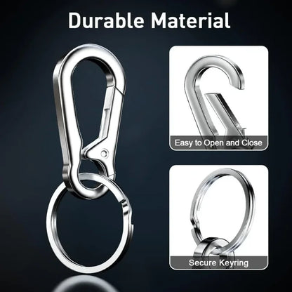 1/5PCS Metal Gourd Buckle Keychain – Strong Carabiner Climbing Hook for Car Keys & Vintage Accessories
