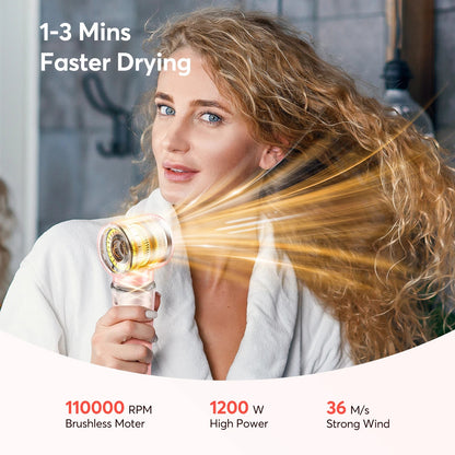 5-in-1 Hair Dryer & Styling Tool – Straightener, 32mm Curling Iron with 300 Million Negative Ions, Quick Drying Hair Care Gift