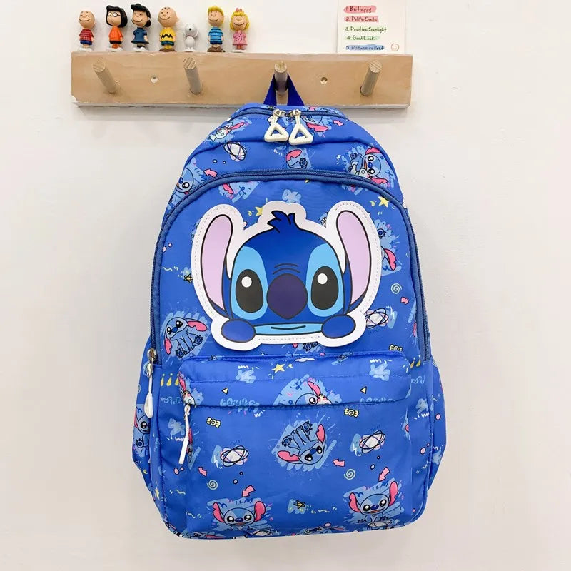 Stitch Print Student Backpack – Lightweight Daypack with Adjustable Straps for School & Daily Commute