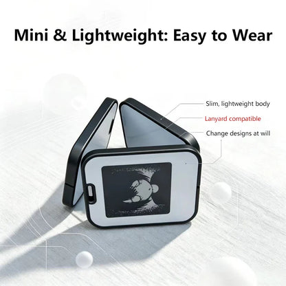 Lenovo Mini E-Ink Desktop Display - 1.54-Inch NFC Electronic Ornament and Bag Charm