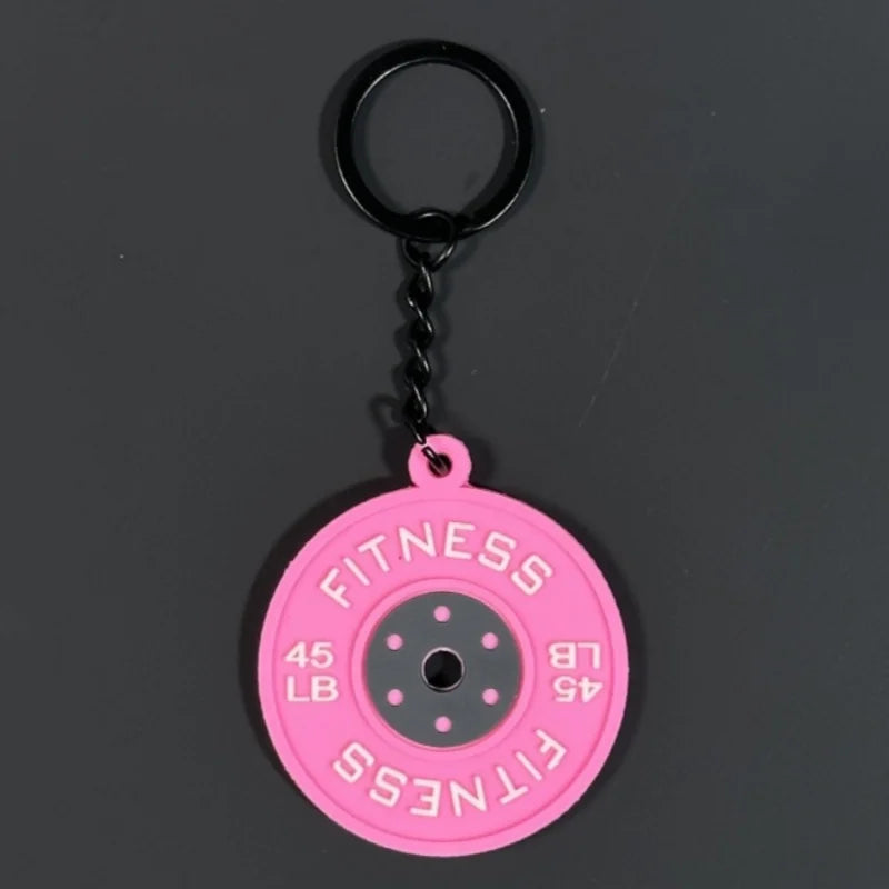 2025 Silicone Barbell Dumbbell Keychain – DIY Gym Gift for Fitness Lovers & Trainers