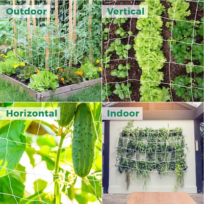 Heavy-Duty Polyester Plant Trellis Netting - Multi-Use Support for Vine Climbing, Hydroponics, Garden Accessories
