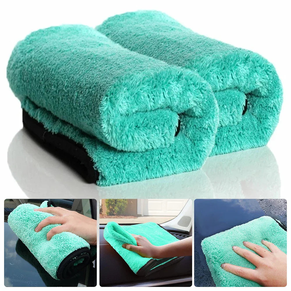 Portable 1200GSM Super Soft Microfiber Car Drying Towel – Ultra Absorbent Premium Wash Cloth