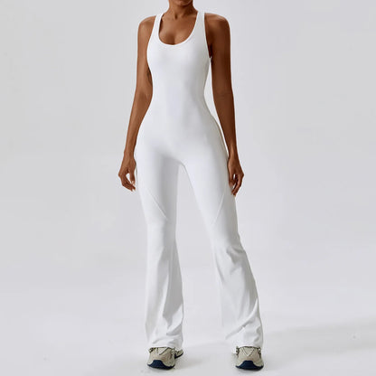 Women’s Yoga Jumpsuit – One Piece Training Sports Romper Push Up Gym Bodysuit Stretch Fitness Activewear Suit