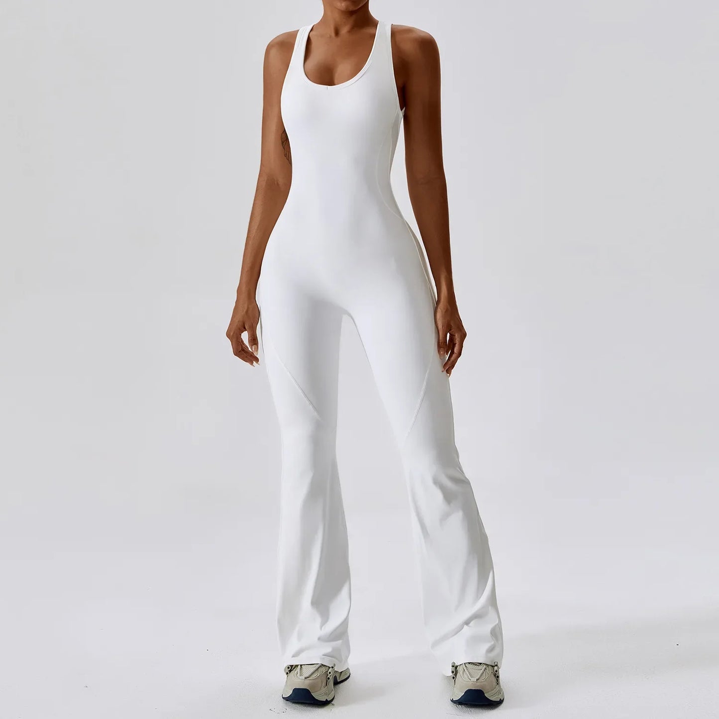 Women’s Yoga Sportswear Jumpsuit – Fitness Gym Romper Stretch Workout Bodysuit with Push Up Support
