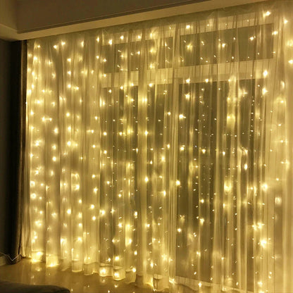 LED Icicle String Lights – 3x3/6x3/10x3m Christmas Fairy Lights Garland for Wedding, Party, Curtain & Garden Outdoor Decoration