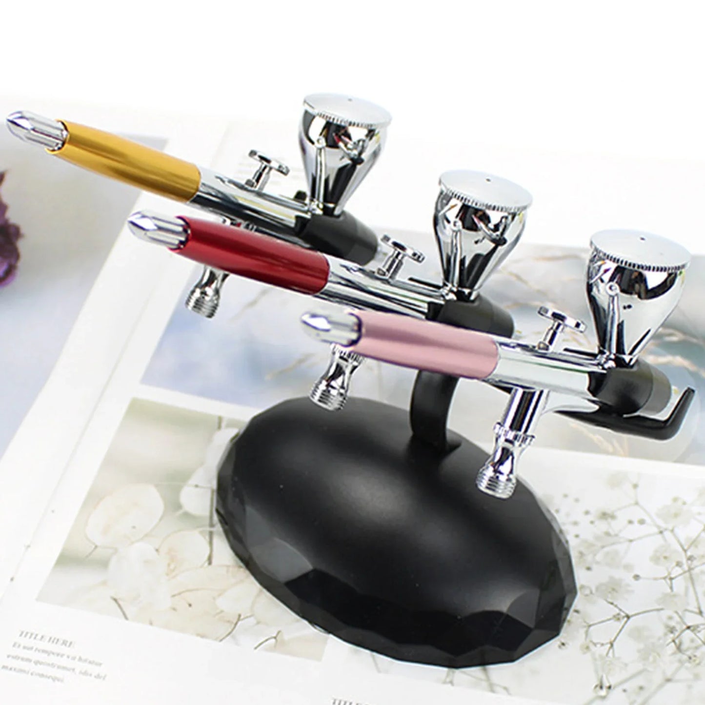 Durable Desktop Airbrush Holder Stand – Multi-Use Airbrush Storage for Painting, Makeup, Nail Art & Car Spray Tools