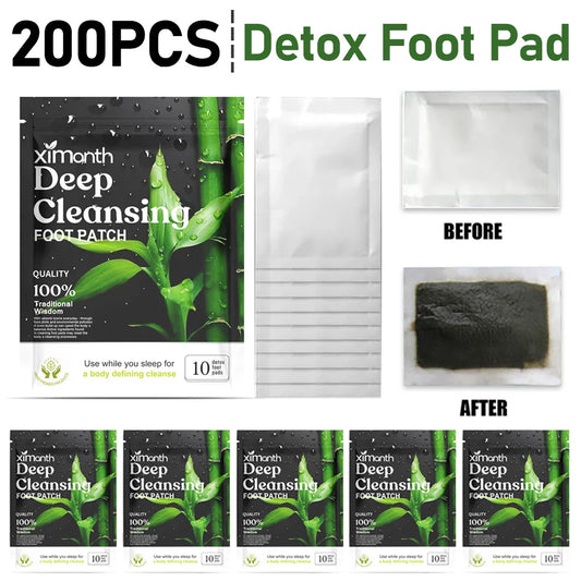 10-200PCS Detox Foot Patches – Herbal Stress Relief & Deep Sleep Aid | Foot Care & Body Detox Stickers