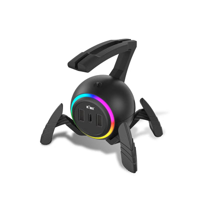 RGB Mouse Bungee with USB Hub – Flexible Mouse Cable Holder and Cord Organizer for Gaming and Esports
