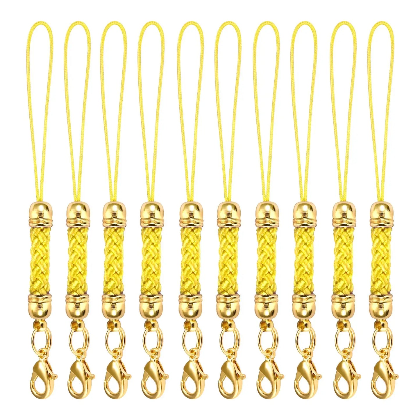 10Pcs Lanyard Strap Set - Lobster Clasp Rope Keychain Hooks Mobile Charms & Key Ring Accessories