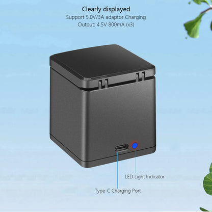 2280mAh Battery for GoPro Hero 13 – with 3-Slot Box Charger, GoPro Hero 13 Black Camera Accessories