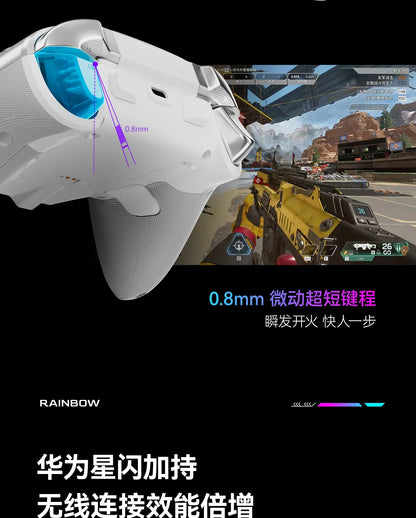 Bigbigwon Rainbow3 Wireless Game Controller Charging Base – RGB Magnetic Dock for PC Gaming