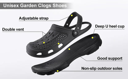 Comwarm Men’s Clogs Slippers – Breathable Non-Slip Garden & Beach Sandals for Indoor Outdoor Casual Wear