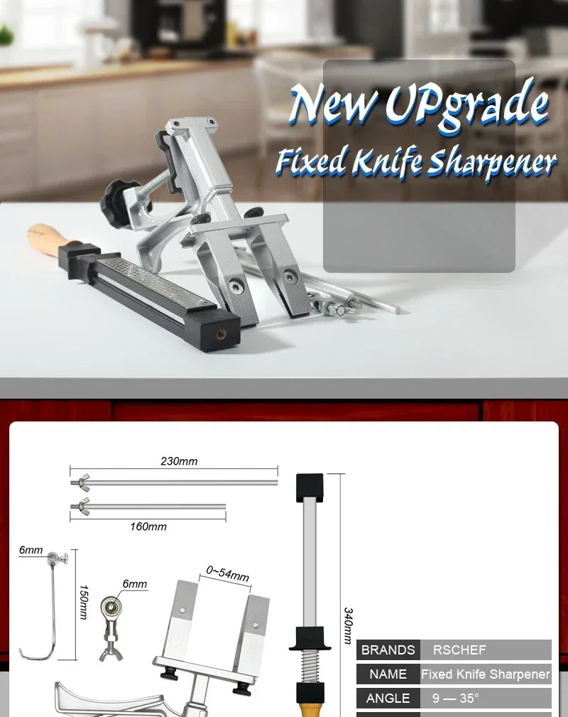 XK 2025 Fixed Knife Sharpener – Professional Kitchen Sharpening Stone & Diamond Whetstone for Angle Grinding & Woodwork