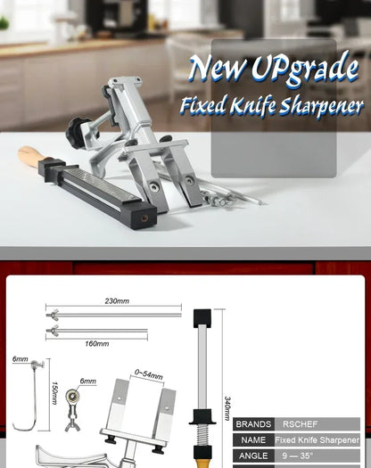 XK 2025 Fixed Knife Sharpener – Professional Kitchen Sharpening Stone & Diamond Whetstone for Angle Grinding & Woodwork