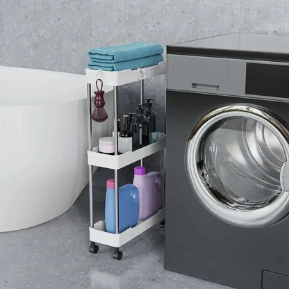 Rolling Bathroom Storage Rack with Wheels: 3/4 Layer Multi-Purpose Utility Cart - Organize Your Bathroom with Ease