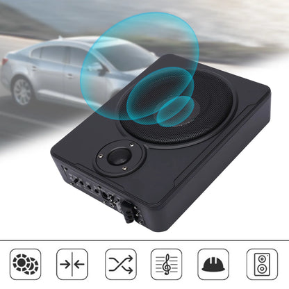 Powerful 8-Inch Ultra Thin Car Subwoofer with Metal Cover - 12V 600W Active Under Seat Car Subwoofer for Deep Bass