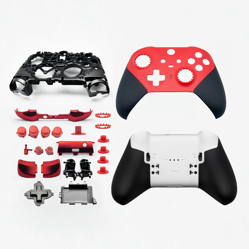 Xbox Elite Series 2 Controller Full Housing Shell Kit – Faceplates, ABXY Buttons, LT/RT LB/RB Bumpers, Grips & Thumbsticks