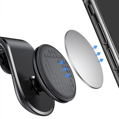 Magnetic Car Phone Holder - Air Vent Mount GPS Smartphone Stand for iPhone Samsung & Xiaomi