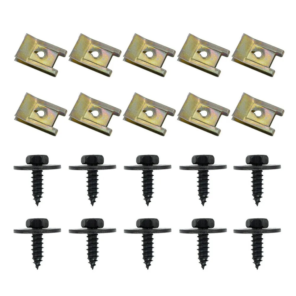 BMW Undertray Screw Clips - 20PCS Hex Head Tapping Bolt Fasteners for Splash Guard Repair