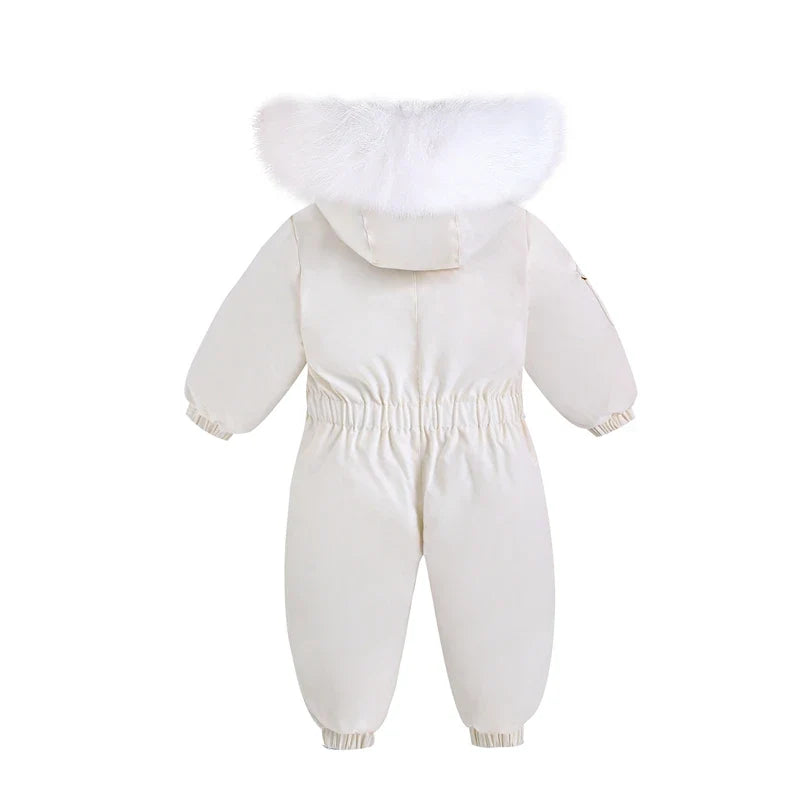 Winter Baby Ski Suit - Warm Waterproof Velvet Jumpsuit for Boys & Girls, 1–5 Years