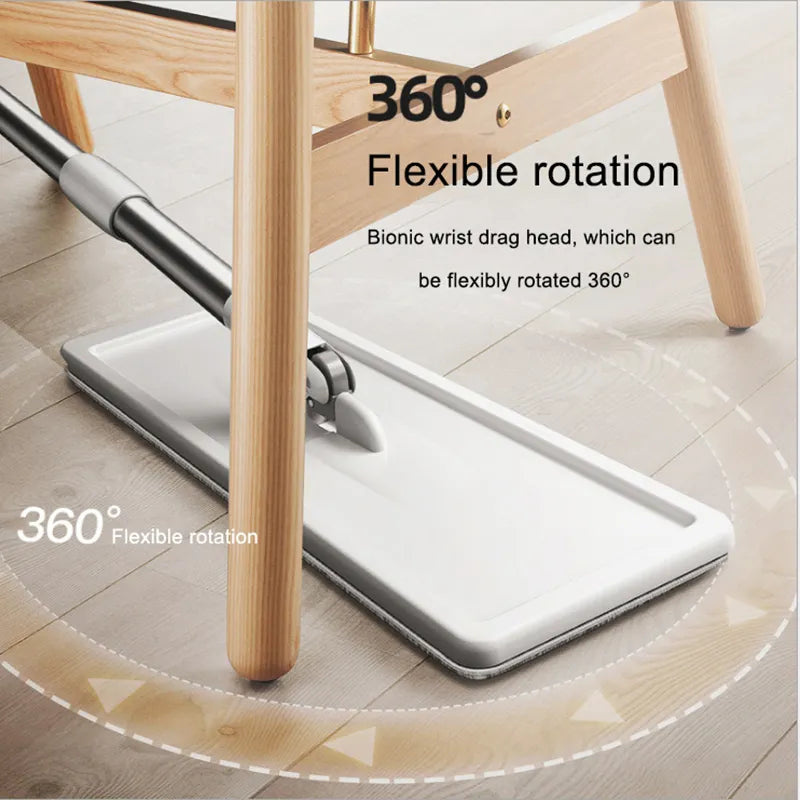 360° Rotating Microfiber Spin Mop and Bucket Set - Versatile Wet and Dry Floor Cleaning Solution for Household Use