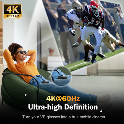 Lemorele 4K AR Glasses Adapter – HDMI to Type-C Video & Charging Converter with Battery for Xreal TV Stick