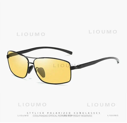 LIOUMO Polarized Photochromic Driving Sunglasses – Chameleon Night Vision Goggles for Men & Women