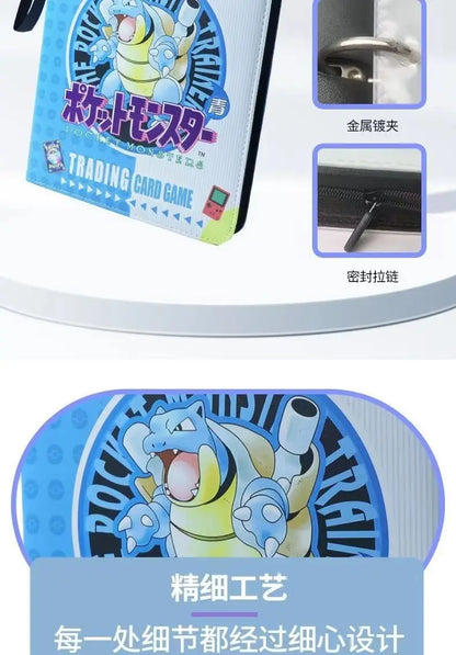 New Pokémon Pikachu Battle Card Binder — Zippered Card Holder for VMAX Game Card Collection, Anime Toys & Gifts