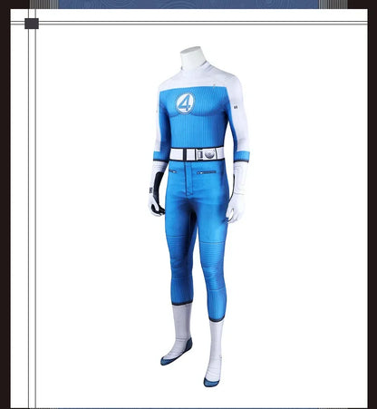 Fantastic Four Thing & Reed Richards Cosplay Costume – Blue Invisible Man Jumpsuit for Halloween & Superhero Events