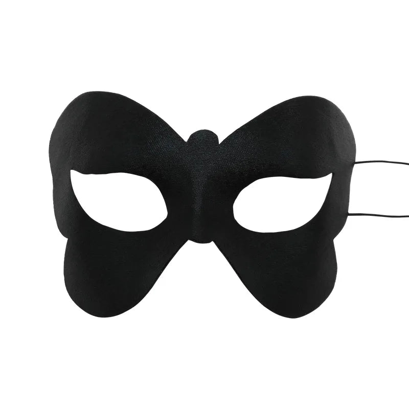 Adult Black PVC Masquerade Mask — Bat Bunny Party Mask for Men & Women, Carnival, Prom, and Costume Events