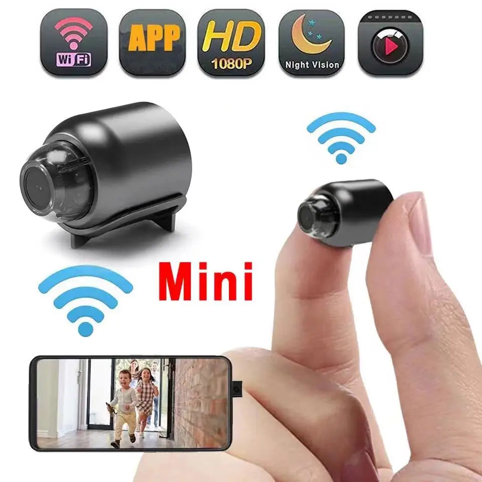 1080P HD Mini WiFi Camera – Wireless Night Vision, Remote Home Surveillance for Kids, Pets & Safety Monitoring