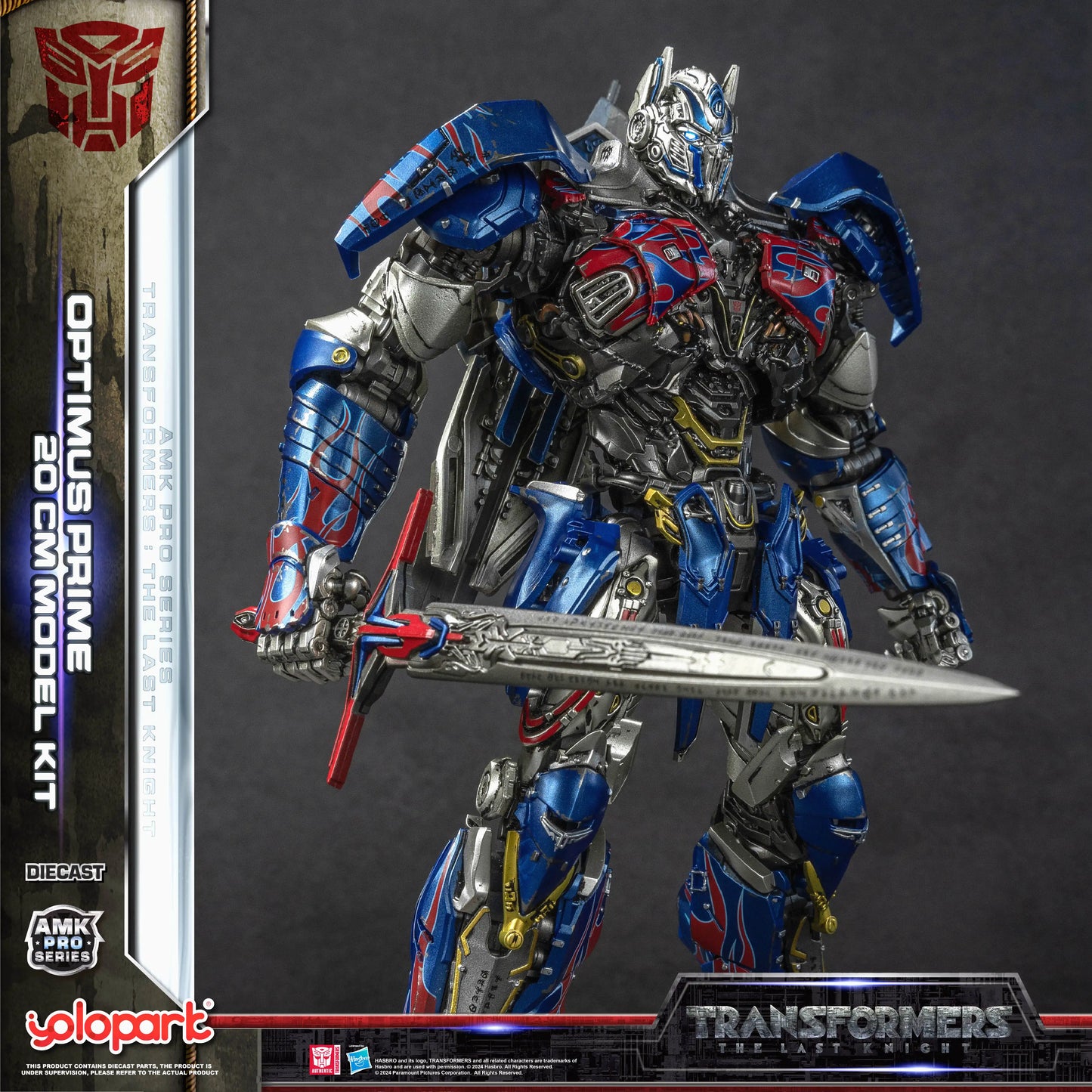 YOLOPARK Transformers Model – The Last Knight AMK PRO 20cm Optimus Prime Action Figure Toy for Boys & Men