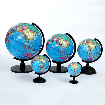 10.6cm HD World Globe for Kids & Adults – 360° Discovery Learning Ball, English Teaching Globe for Ages 6-12