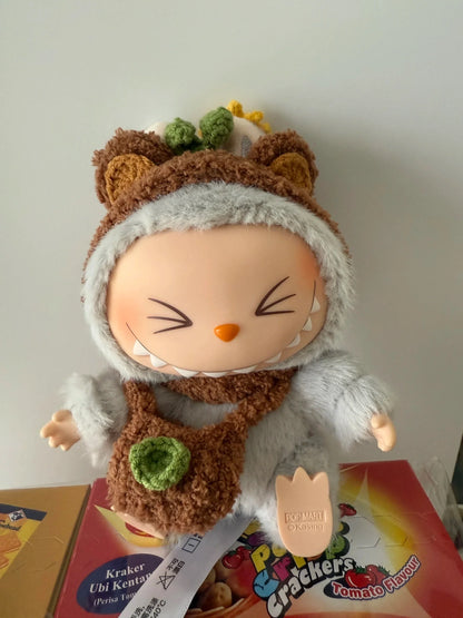 17cm Labubu Doll Clothes – Sunflower Red Flower Heartbeat Macaron Cute Outfit for Labubu Dolls