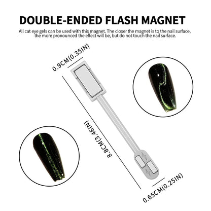 Nail Art Magnetic Wand Pen Set - 3D Cat Eye Gel Painting, UV Gel Polish Magnet Tools for Magic Manicure