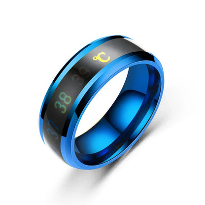 Smart Stainless Steel Mood Ring – Temperature Sensitive Couple Ring, Waterproof Intelligent Color Changing Jewelry Accessories